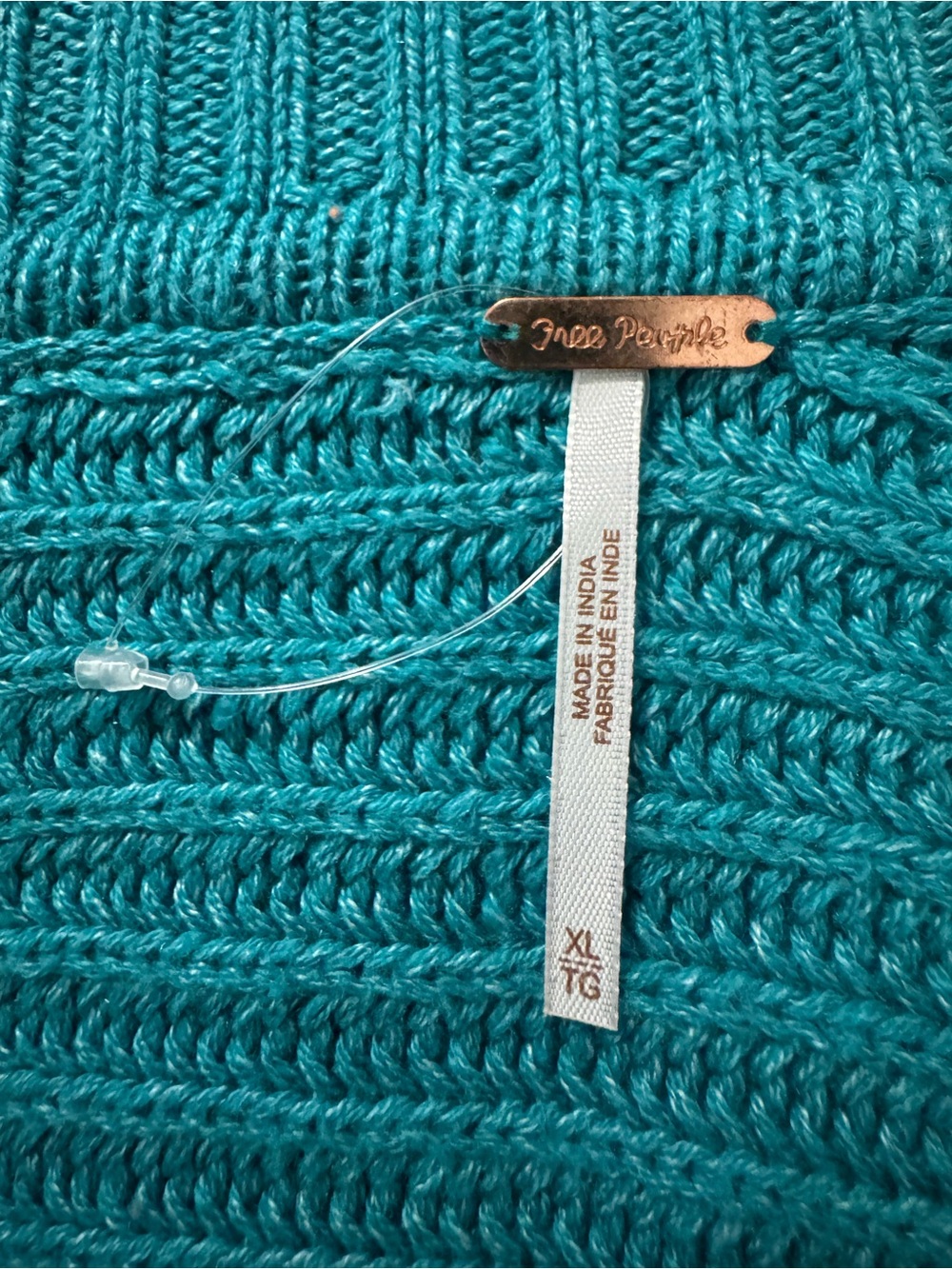 Free People Marlie Ribbed Knit Oversized
Collared Pullover Sweater Teal XL - Picture 9 of 10